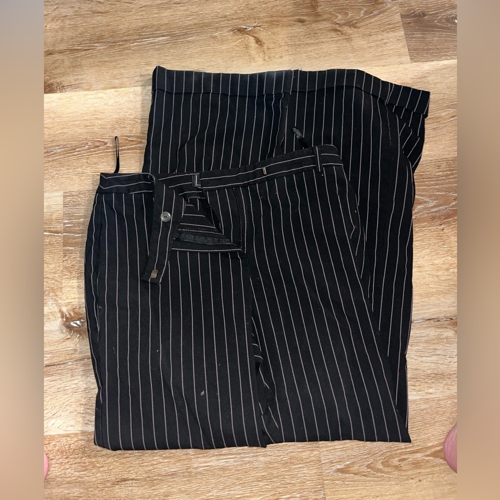 inc black white striped pants